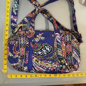 Vera Bradley, Romantic Paisley Blue Small Duffle Bag Style Purse Bag Handbag